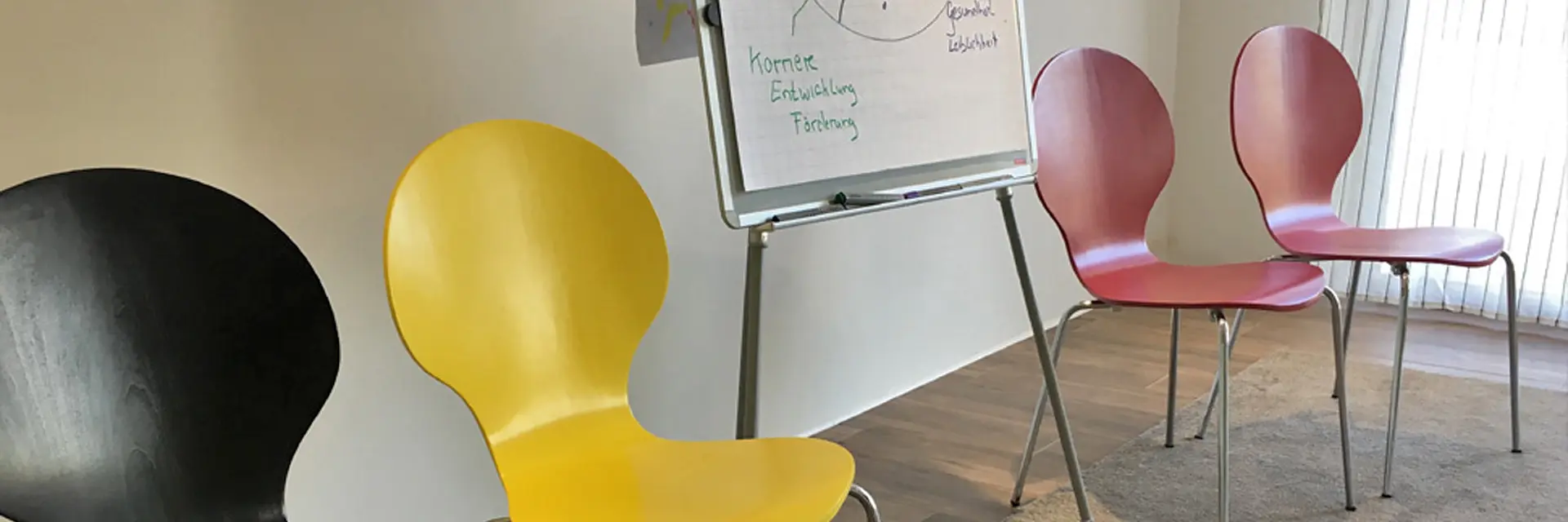 Stühle und ein Flipchart